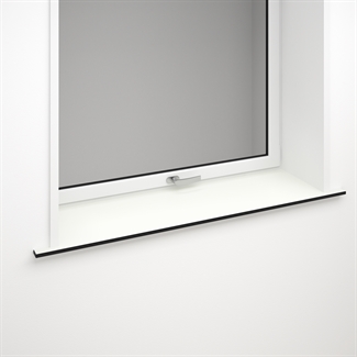 Valkoinen ikkunalauta kompaktilaminaatista, 13 mm, musta ydin 3096